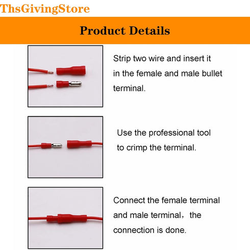 160pcs Terminals Quick Wire Connectors Kit, Male and Female Waterproof Electrical Wire Connectors