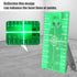 Laser Level Target Plate, Double Scale Cross Line Laser Level Meter with Foldable Magnetic Floor Target Card (Green)
