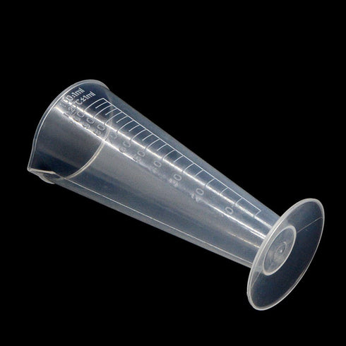 YXQ 2 Pcs 100mL Plastic Graduated Measuring Cup, Capacity Beaker, Cone Shape Round Base for Labs Kitchen Clear