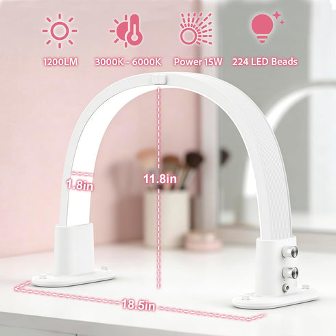 SLYFTE Professional Quality Mini Half Moon Light for Nail Desk, Personal Arch Light for Home Use, Nail Tech Lamp