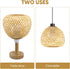 7.67X7.67X6.10In Healeved Woven Lamp Shade Rustic Rattan Pendant Light Cover Replacement Lampshade for Ceiling