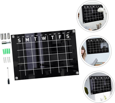 STOBOK 1 Set Erasable Message Board, Wall Mounted Memo Board, Chore Chart, Calendar, Office Decor, Weekly Plan Note