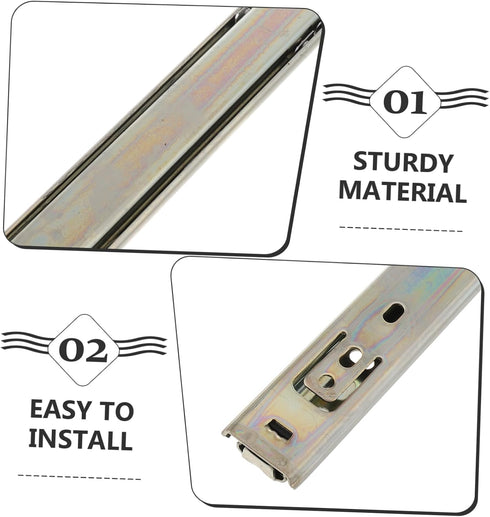 2pcs VILLCASE Heavy Duty Full Extension Keyboard Drawer Slides Bearings for Bedside Cabinets and Furniture Smooth Quiet