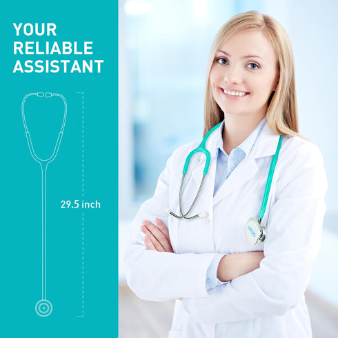 SCIAN Stethoscope Dual Head for Nurses,Doctors,Med Students, Classic Stainless Steel Stethoscope Home Diagnostics