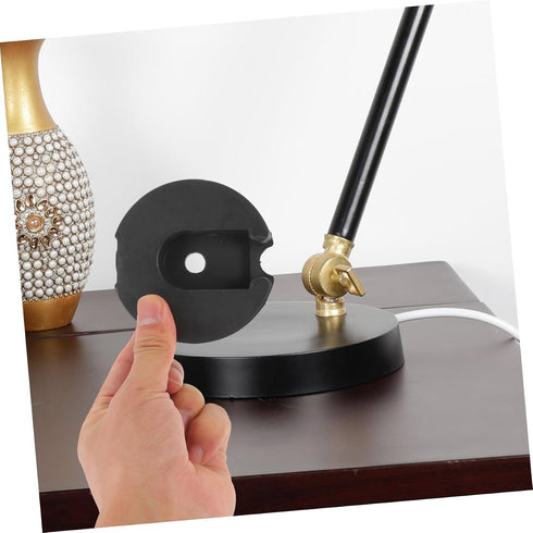 Weighted Iron Base for Floor Lamp and Desk Lamp Replacement Round Design for Stability Compact Chassis for Compatible