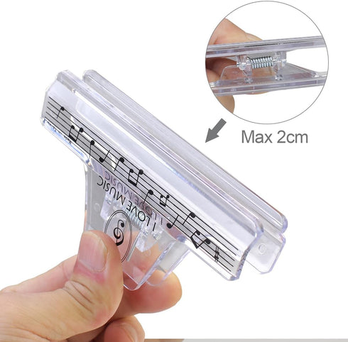 KingPoint Packaging Music Note Clips Plastic Sheet Clips Book Clips Clamps Clips Stationary Clips Perfect Document