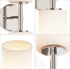 2-Light Tawson Talos Wall Sconce Light in Brushed Nickel with Satin Etched Glass Shade for Hallway, Entryway, Passway