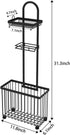 X-cosrack Freestanding Toilet Paper Holder Toilet Tissue Rack Scroll Stand Roll Dispenser with Storage Shelf Reserve