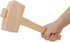 13.8'' Beech Wood Mallet, Manual Ice Hammer, Solid Carpenter Wooden Hammer for Woodworking