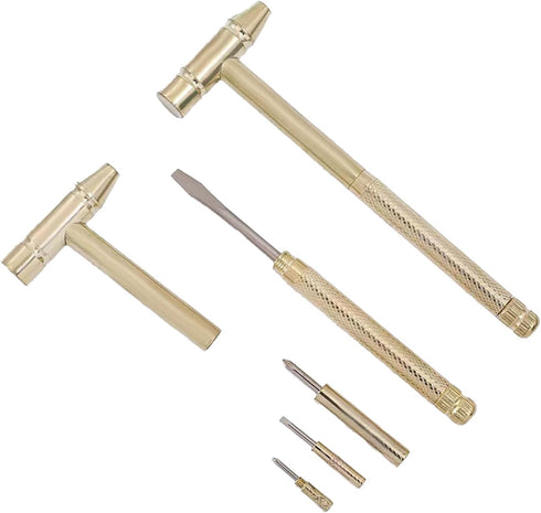 ZQTSANKESL 2 anti rust copper hammers and screwdriver hand tools, screwdriver hammers are