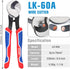 8, 6, 4, 2, 1, 1/0 iCrimp Battery Cable Lug Crimping Tool for AWG Heavy Duty Wire Lugs, Battery Terminal, Copper Lugs