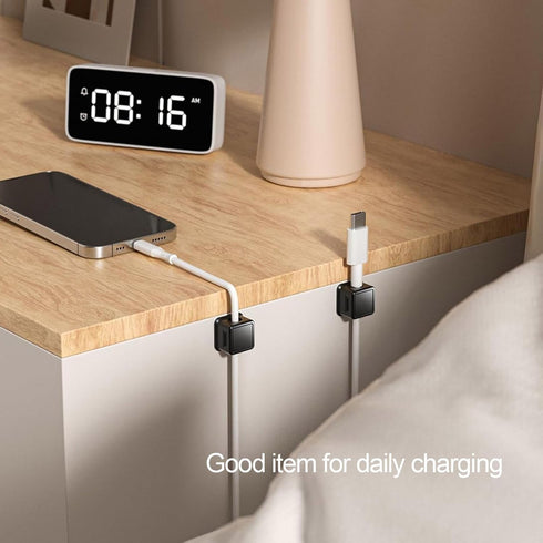 YOXIER Clips,6 Pack 6pcs Cable Organizer,Magnetic Cable Magnetic Desk Cable Clips Management, Hide Phone Charging Cable