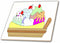 3dRose Banana Spilt Ice Cream Dish 12 Inch Ceramic Tile