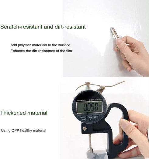 Clear Wall Protector Contact Paper Electrostatic Adsorption Removable Kids to Write Board Dry Erase Kitchen Waterproof Backsplash Heat Resistant Transparent Sticker Wallpaper (15.7X197 Inches)