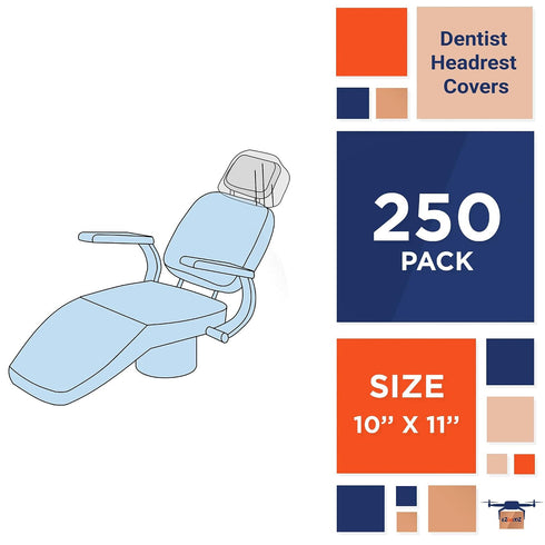 10 11 Inch, Pack 250, 0.7 EZGOODZ Clear Plastic Headrest Covers, x of Waterproof Polyethylene, mil, Durable