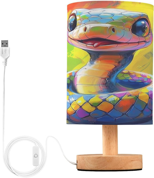 LFICRTAN Table LED Lamps Cute Snake Bedroom Night Light Bedside Lamps with USB