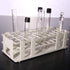 Plastic Test Tube Rack, Detachable Holder Storage Stand, Holds 60 for 16mm Dia. Tubes, White