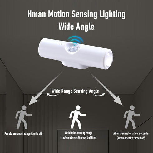 3 Diydeg Smart Motion Sensor Wall Light, Lighting Modes Double Head Wall Ambient Light RGB Colorful Rechargeable Sconce