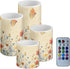 Cozeyat Hummingbird Set 4 Vine LED Candles of Battery Powered Flameless with Remote Control Timer Color Changing