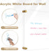 Clear Acrylic Dry Erase Board, 12" X 12" Golden Non-Magnetic Frameless White Board for Wall, Home, Office, 2 Markers