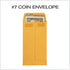 Quality Park #7 Coin and Small Parts Envelopes, Self Seal, 24 lb Brown Kraft, 3-1/2 x 6-1/2 Inches, 500/Box