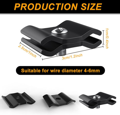 36 Pcs Gridwall Joining Clips, Black Wire Grid Panel Connector for Wall Grid Panels