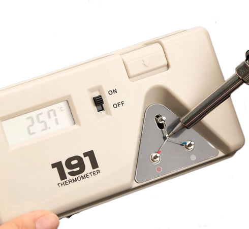 191 Soldering Temperature Tester, Digital Display Tool for Electrical Soldering Iron Tip Thermometer Sensor Line