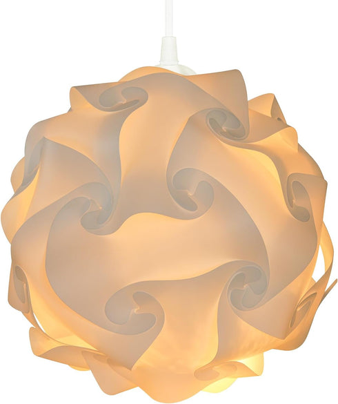 ANDRE Puzzle Lampshade Jigsaw Lampshade DIY Ceiling Light Lampshade,Heat Resistance,Water Resistance,Insulation,Hydrangea Shaped DIY