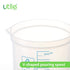 Utile 2 Pcs Plastic Beaker Set, 1000ml Measuring Beaker for Lab Science with Blue Printed Graduation, 4007.0281.2