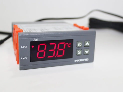 Inkbird Dual Stage DV 12V Digital Temperature Controller, Fahrenheit Thermostat Heating and Cooling for Homebrewing