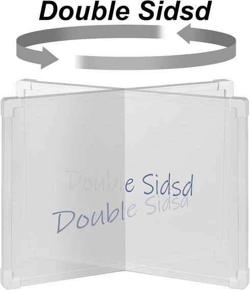Double Sided White Board Dry Erase, 11" x 14" Mini Hanging Whiteboard for Home School Office