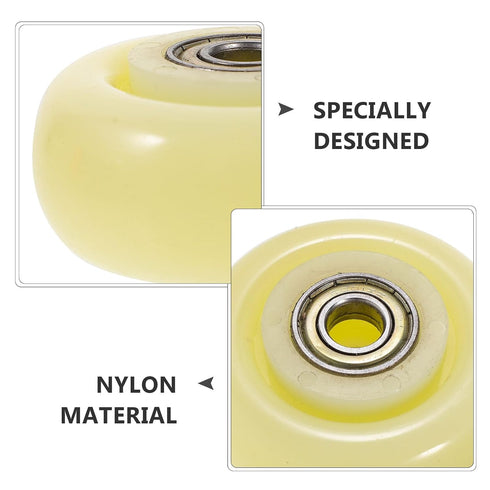 3-Inch NOLITOY Heavy Duty Nylon Casters Industrial Silent Wheel for Hand Truck Scaffolding Parts Sturdy Wear-Resistant
