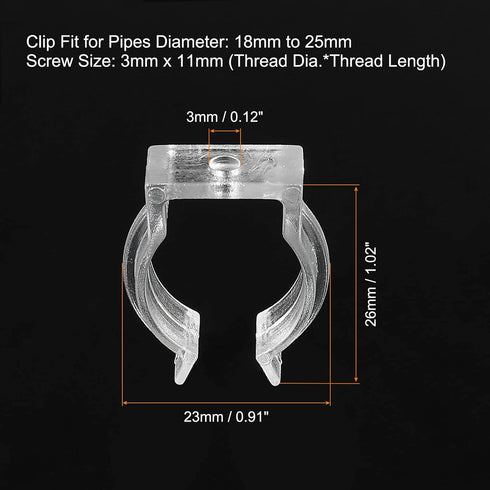 Bulbs Pack 10 MECCANIXITY U Clips Holder Bracket Fluorescent Tube Light Fixture Plastic Pipe Clamps with Screws for LED