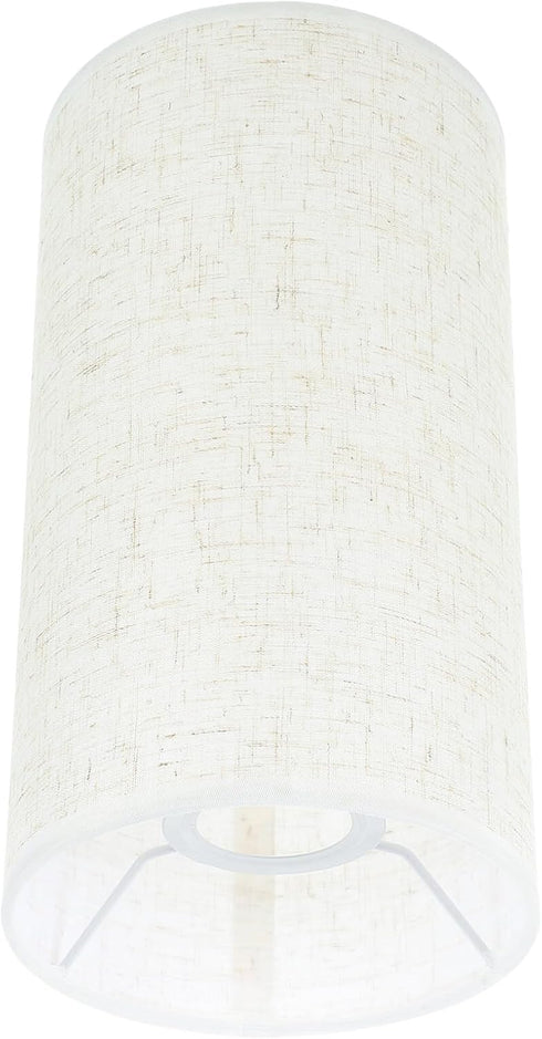 E27 26X14X14cm Uonlytech Drum Lamp Shade, Linen Cylinder Lamp Shade Spider Construction Replacement Light Cover