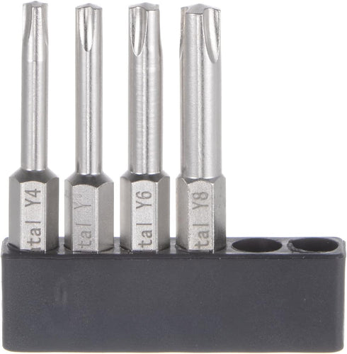 Y4-Y8 Tri-point Screwdriver Bit Set, 1/4" Hex Shank, 2" Length Magnetic Y Type Power Tool