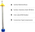12inch Flexible Toilet Water Supply Line, Stainless Steel Braided Hose, 3/8 Female Compression x 7/8 Female Ballcock,