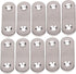 BQLZR 10 Pack Stainless Steel 2 Holes Flat Corner Brace Plate Connector, 47x15.5x5mm