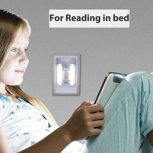 DAGIJIRD Mini COB LED Lamp Switch Wall Night Lights Battery Operated Cabinet Garage Light Bedside Lamp Aisle Lights