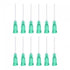 uxcell 20 Pcs 18G Plastic Dispensing Needles, 1" PP Glue Needle Tube Blunt Luer Lock Tips for Liquid Glue Gun, Green