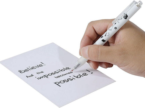 Kawaii 6Pcs 0.5mm Black Ink Retractable Gel Pens - Office School Supplies for Journaling and Notetaking