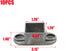MY MIRONEY 10PCS 1.26" x 1.26" Square Post Flange Base Aluminum Alloy Floor Mount Post Flange Hardware Deck Railing Bracket for Fence or Deck