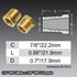 2pcs 1/2 Inch NPT Male to 3/8 Inch NPT Female Brass Pipe Fitting Reducing Hex Head Hose Adapter