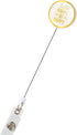Think Happy Be Happy Gold Tone White Badge Reel with Alligator Clip for ID