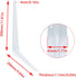 Mormchlots 24Pcs 12 10 Inch x White Shelf Brackets, Heavy-Duty Metal Steel Corner L Brackets for Shelves Shelf