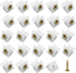 Drawer Reinforcement Repair Kit for Furniture, Fixing Wedges and Brackets, 50PCS Plastic Angle Code Bracket