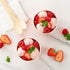 8-Ounce 50 Frozen Coppetta Dessert Cups, Disposable Ice Cream Cups - Lids Sold Separately, Sturdy, Red Paper Yogurt