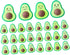 Ciieeo 108 Pcs Adorable Avocado Erasers - Cartoon Rubber Kids Erasers for Toddlers, Basket Stuffer