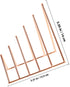 FOMIYES Rose Gold Iron Bookends Desk Organizer Triangular File and Book Stand Decorative Desktop Storage Rack