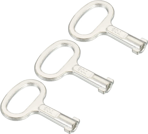 PATIKIL Key Shape Socket Spanner Key, 3 Pack Electrical Cabinet Gas Water Meter Switch Key for 0.45"x0.2" Panel Lock,