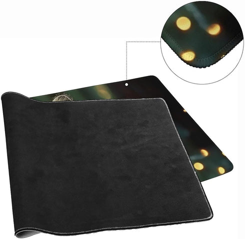 KRECDKQ 40x90cm Fox Baby Forest Night Lights Large Mouse Pad Gaming Mousepad Desk Pad for Keyboard and Mouse Mat